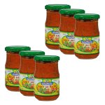 Lot 6x sauce tomates basilic bio - louis martin - pot 190g
