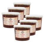 Lot 6x sirop de glucose parfumé au miel - pot 1kg Lot 6x sirop de glucose parfumé au miel - pot 1kg