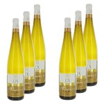 Lot 6x vin blanc alsace rserve riesling aop - bouteille 750ml