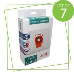 Lot de 7 botes de 4 sacs type g 270 x 60 mm aspirateur (00576334, 17000940 bosch entronic girmi siemens ...