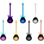 Lot de 7 cuill�res a caf� de guitare, cuill�res a dessert en acier inoxydable cuill�re a caf� en forme ...