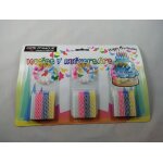 Lot de 72 bougies anniversaire multicolores + 36 supports (108 pcs) enfant