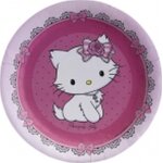 Lot 8 assiettes en carton chat charmmy kitty 23cm diam�tre - riethmueller