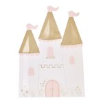 Lot 8 assiettes en papier ch�teau de princesse env 18 cm - ginger ray