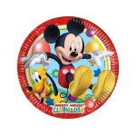 Lot 8 assiettes rondes 23cm en papier mickey - disney