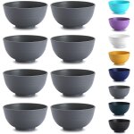 Lot de 8 bols en plastique incassables ¿ sp�cial camping gris