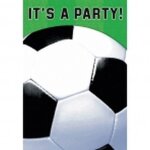 Lot 8 cartes invitation + enveloppes football - amscan