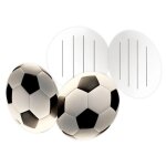 Lot 8 cartes invitation + enveloppes football - foot - kick it - amscan