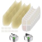 Lot de 8 filtres, pour apetdola 4l fontaine a eau sans fil en acier inoxydable, avec filtration multiple, ...