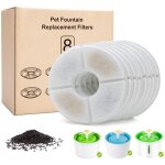 Lot de 8 filtres de fontaine a eau pour chat - filtres avec r�sine et charbon actif pour distributeur ...