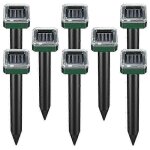 Lot de 8 r�pulsifs solaires anti - serpents - ext�rieur jardin - protection