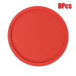 Lot de 8 sous - verres en silicone noir, rond et antidrapant, parfait pour le bar et la maison, durable ...
