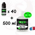 Lot base neutre - 500 ml - pg / vg 30 - 70 + 3 � 9 mg booster 20mg - diy e liquide - vapfusion - 40 boosters ...