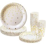 Lot gobelets et assiettes jetables 90 pièces vaisselle carton jetable 30 goblets en papier + 30 assiettes ... Lot gobelets et assiettes jetables 90 pièces vaisselle carton jetable 30 goblets en papier + 30 assiettes ...