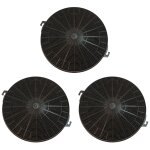 Lot de trois filtres charbon type 211 chf211 210x26 mm hotte (fch240 480181700942 arthur martin electrolux ...