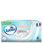 Lotus sensitive - mouchoirs bote 4 paisseurs ultra doux 80 mouchoirs