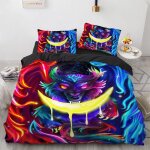 Loup animal housse de couette cm x cm polyester - coton parure de lit impression d housse de couette ...