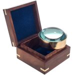 Loupe dcorative et utilitaire en verre et laiton