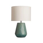Love it classy lampe de table max. 20w e 14 blanc / bleu - vert 230v tissu / c�ramiqu