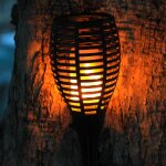 Lumi jardin torche solaire maity sun - effet flamme - led - h 80 cm - blanc chaud