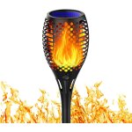 Lumi�res flamme solaire exterieure - 1 pack etanche lampe torche solaire, jardin, patio, chemins, pelouse ...