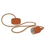 Luminaire design a suspension en cordage brun