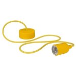 Luminaire design a suspension en cordage jaune
