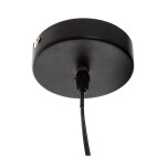 Luminaire suspension en bois et m�tal noir d 15 cm