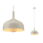 Luminaire en suspension embla ii e27 cr�me m�tal#m�tal