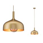 Luminaire en suspension embla ii e27 dor� m�tal#m�tal