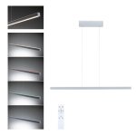 Luminaire en suspension led lesko rgbw + gradable 1400lm / 120lm 19w / 3w argent mat