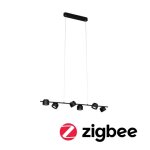 Luminaire en suspension led smart home zigbee 3. 0 pane 2700k 6x450lm 6x6w noir gradable