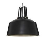 Luminaire suspension en m?tal noir d 35 cm style industriel