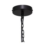 Luminaire suspension en m�tal noir et bois d 23 cm