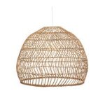 Luminaire suspension en rotin et m�tal d 58 cm