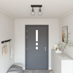 Luminaires vidaxl avec abat - jour en verre adjustable anthracite e27