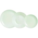 Luminarc diwali paradise, service de table en verre opale vert, 12 pices, 4 personnes