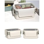 Lunch box isotherme double etage capacit 600 ml et 400 ml