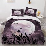 Lune papillon housse de couette x imprim�� d noir parure de lit personnes ado fille enfants microfibre ...