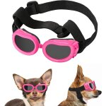 Lunettes pour chiens - rose, lunettes de soleil pour animaux de compagnie rglables, lunettes de protection ...