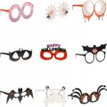 Lunettes en papier dguisement cosplay halloween lot de 9 pices