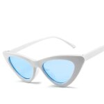 Lunettes de soleil yeux de chat pour femmes , petit triangle, vintage, rouge, tendance, streetwear,  uv400 ...