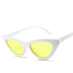 Lunettes de soleil yeux de chat pour femmes , petit triangle, vintage, rouge, tendance, streetwear,  uv400 ...