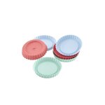 Lurch lot de 6 mini moules a flans - pastel