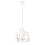 Lustre de cristal suspension cristal 40 watts m�tal et plastique blanc helloshop26 03 0002812