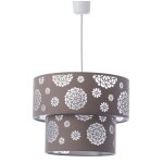 Lustre floral en polyester marron