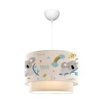 Lustre lampe lumi�re suspendu suspension pour enfant e27 70 cm motif de koala helloshop26 03 0007546
