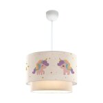 Lustre lampe lumi�re suspendu suspension pour enfant e27 70 cm motif de licorne helloshop26 03 0007548 ...