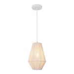 Lustre lampe lumi�re suspendu suspension m�tal corde 160 x 20 cm blanc helloshop26 03 0007572