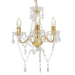 Lustre rond en m�tal dor� style design moderne salon chambre 36 x 42 cm en m�tal dor� helloshop26 02 ...